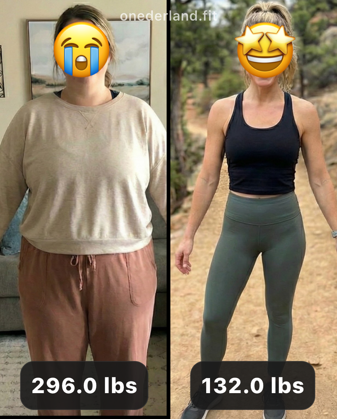 Before and after photo comparison prepared for sharing